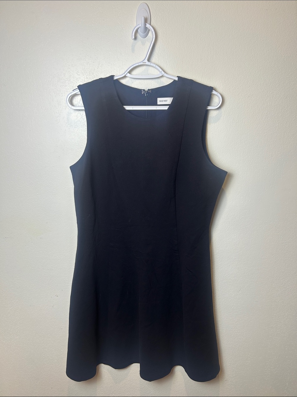 Nine West Black Fit & Flare Sleeveless Dress Size L